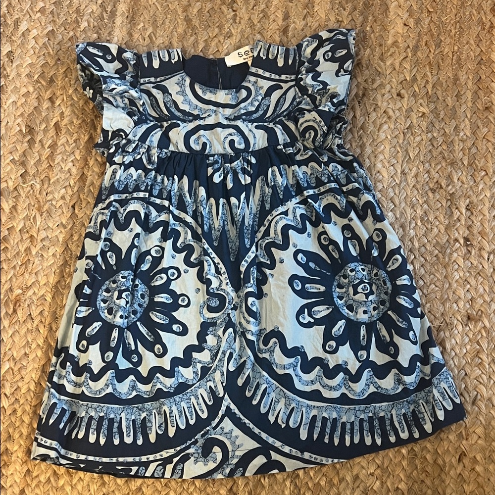 Sea New York Blue Girls Dress EUC size 6Y